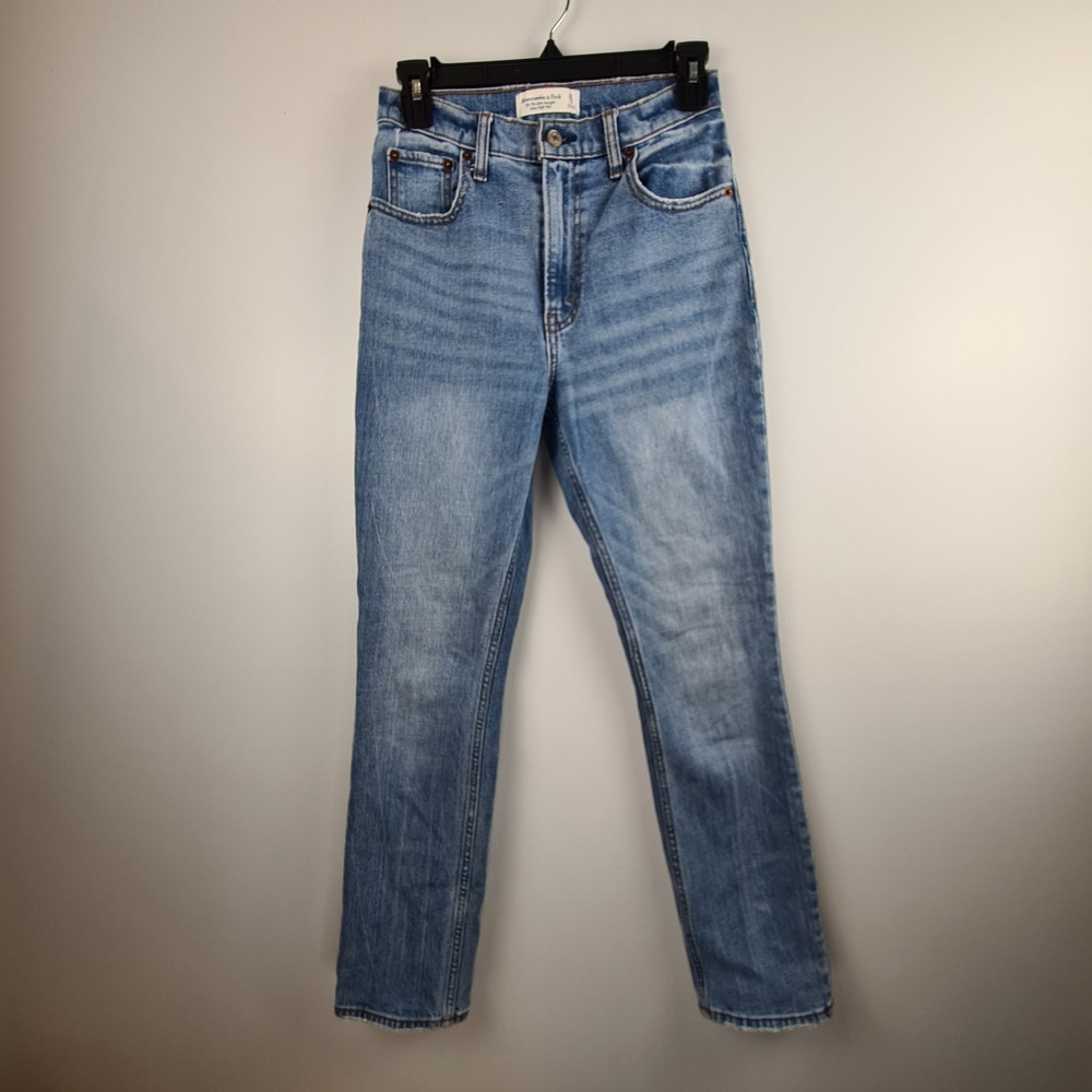 Abercrombie & Fitch The 90s Slim Straight Ultra High Rise Jeans Blue 26/2S